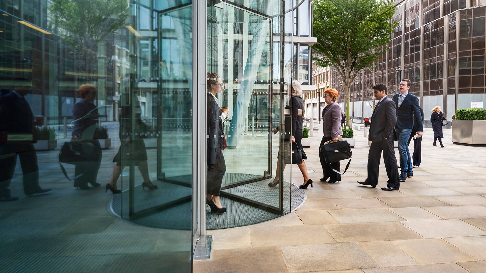 People flow in an office building